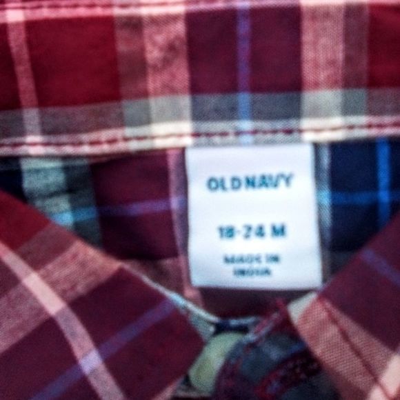 OLD NAVY DRESS FLANNEL 18 MOS - 24 MOS - Picture 3 of 4